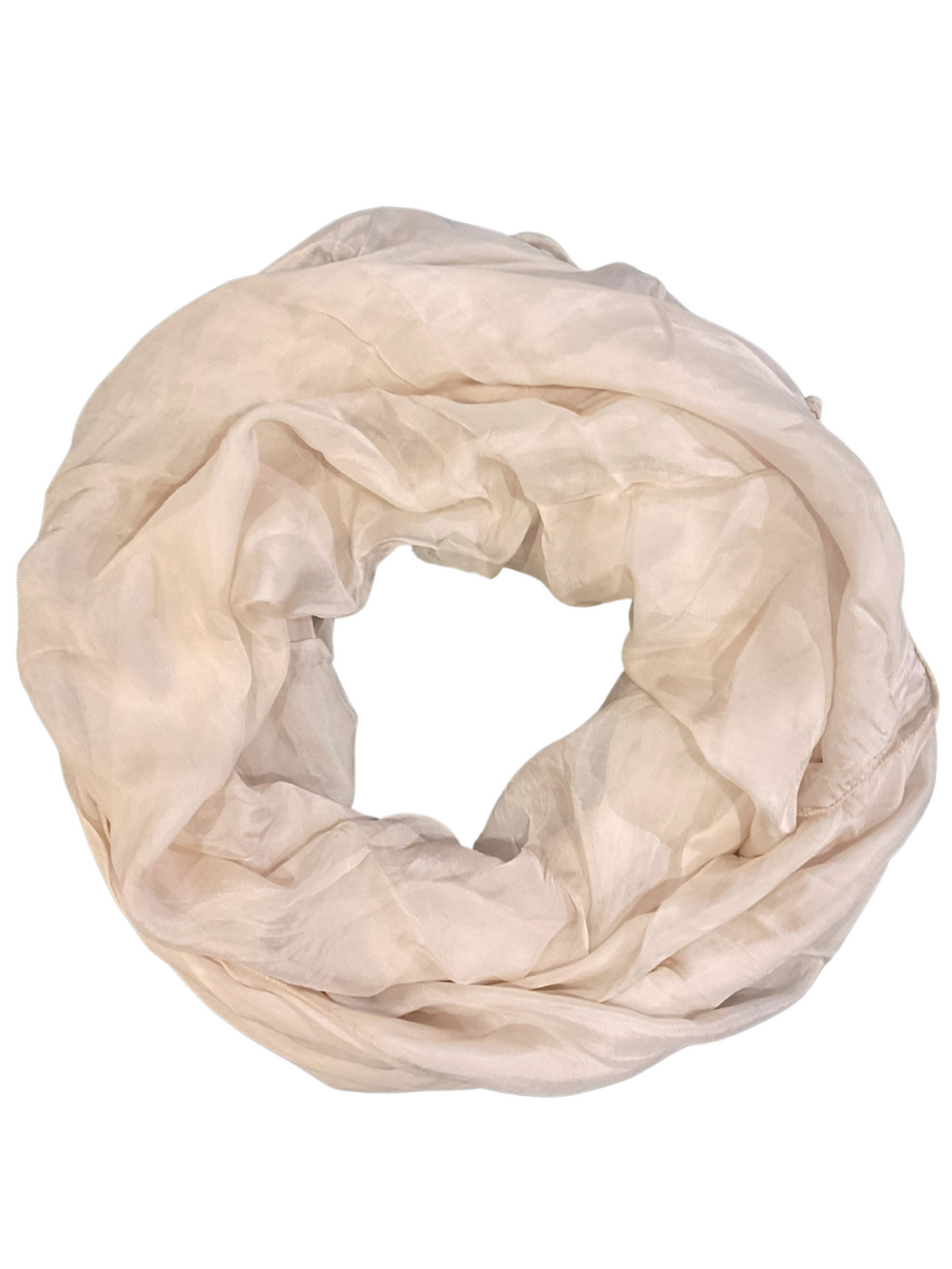 Foulard rose pâle en soie