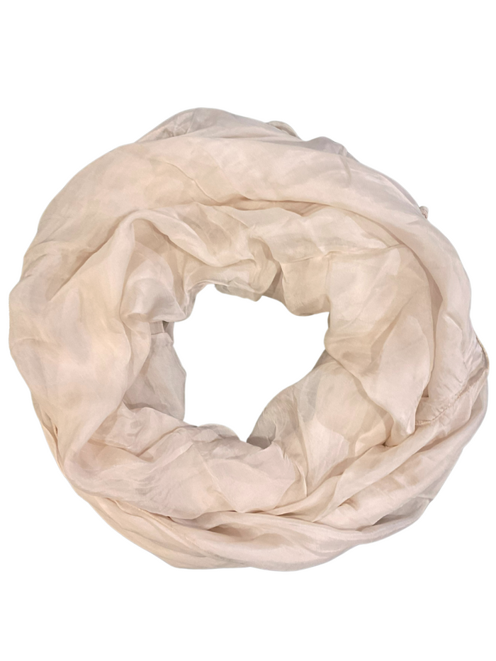 Foulard rose pâle en soie