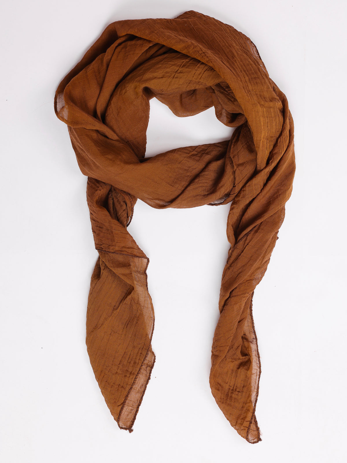 Foulard brun 20% soie