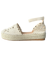 Sandale beige pour femme.