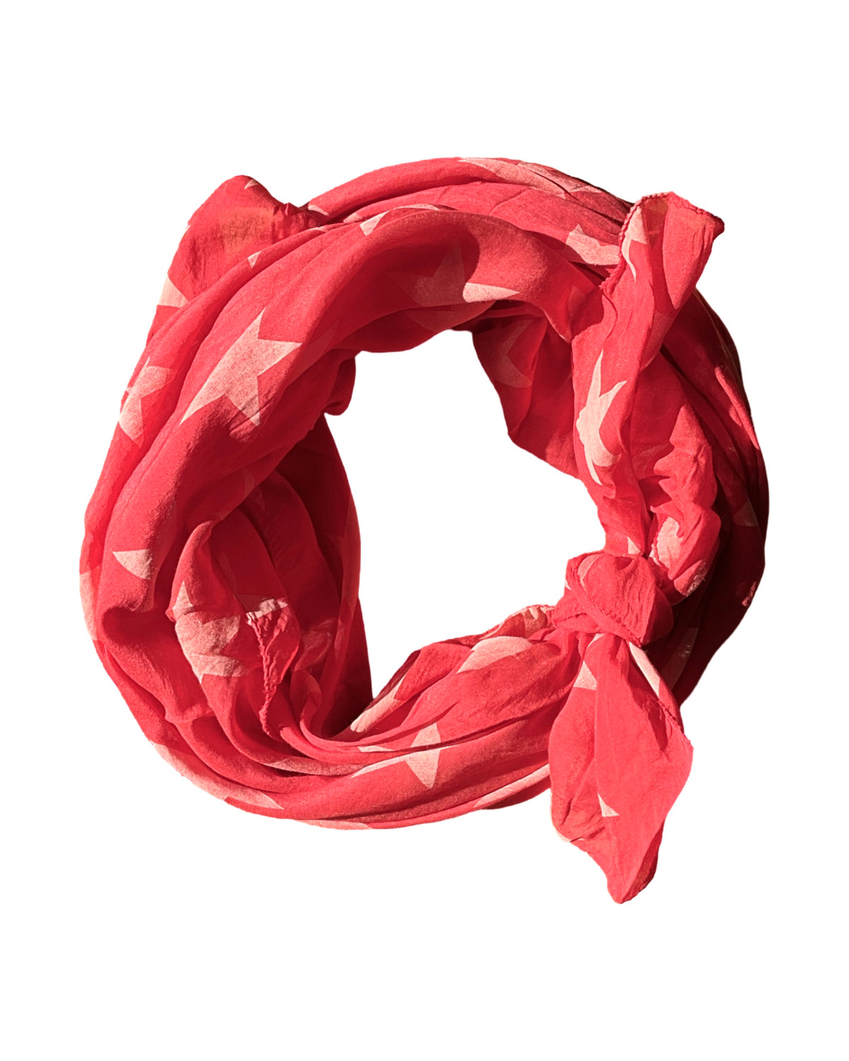 Foulard rouge à motifs d'étoiles