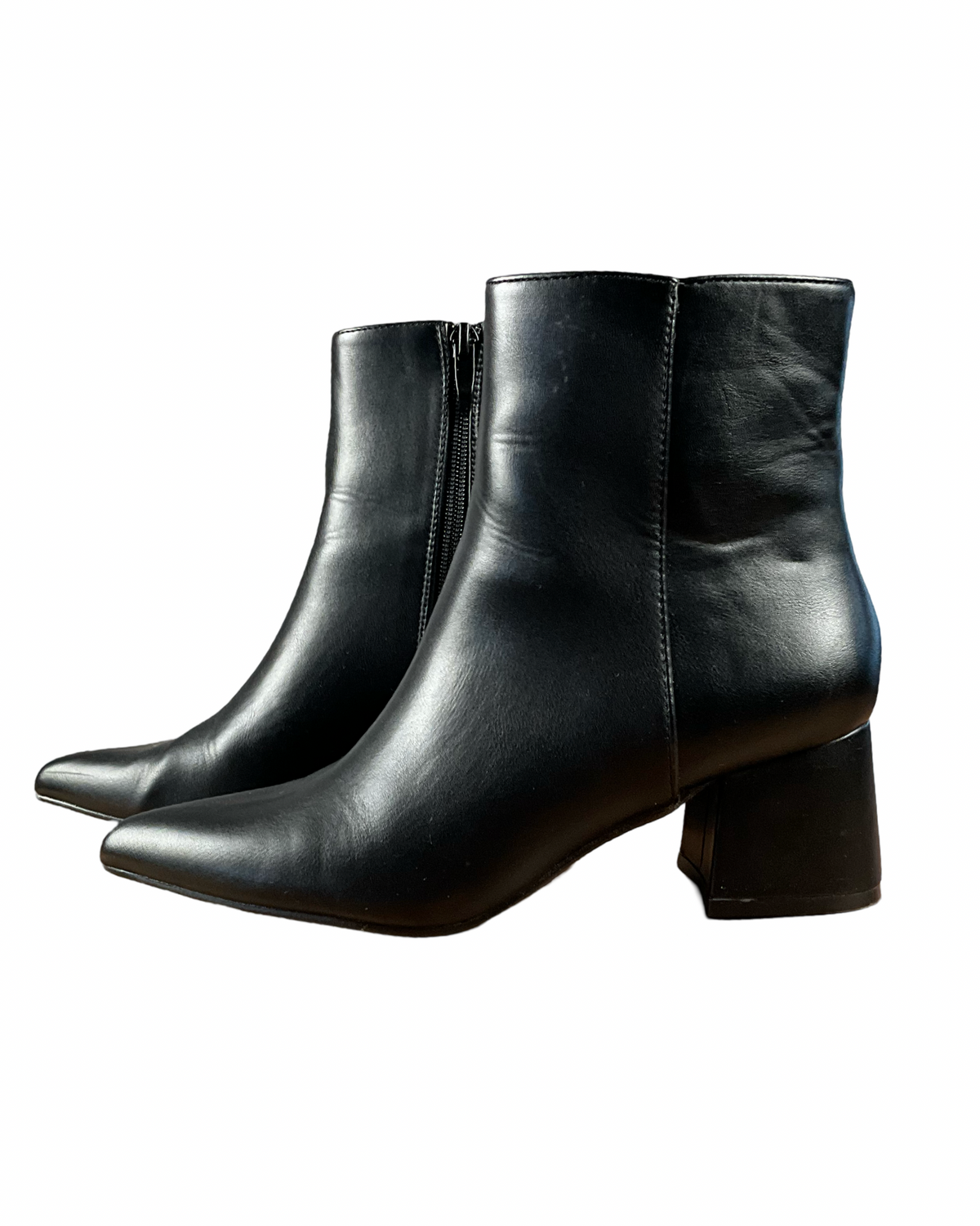 Botte noir en cuir vegan