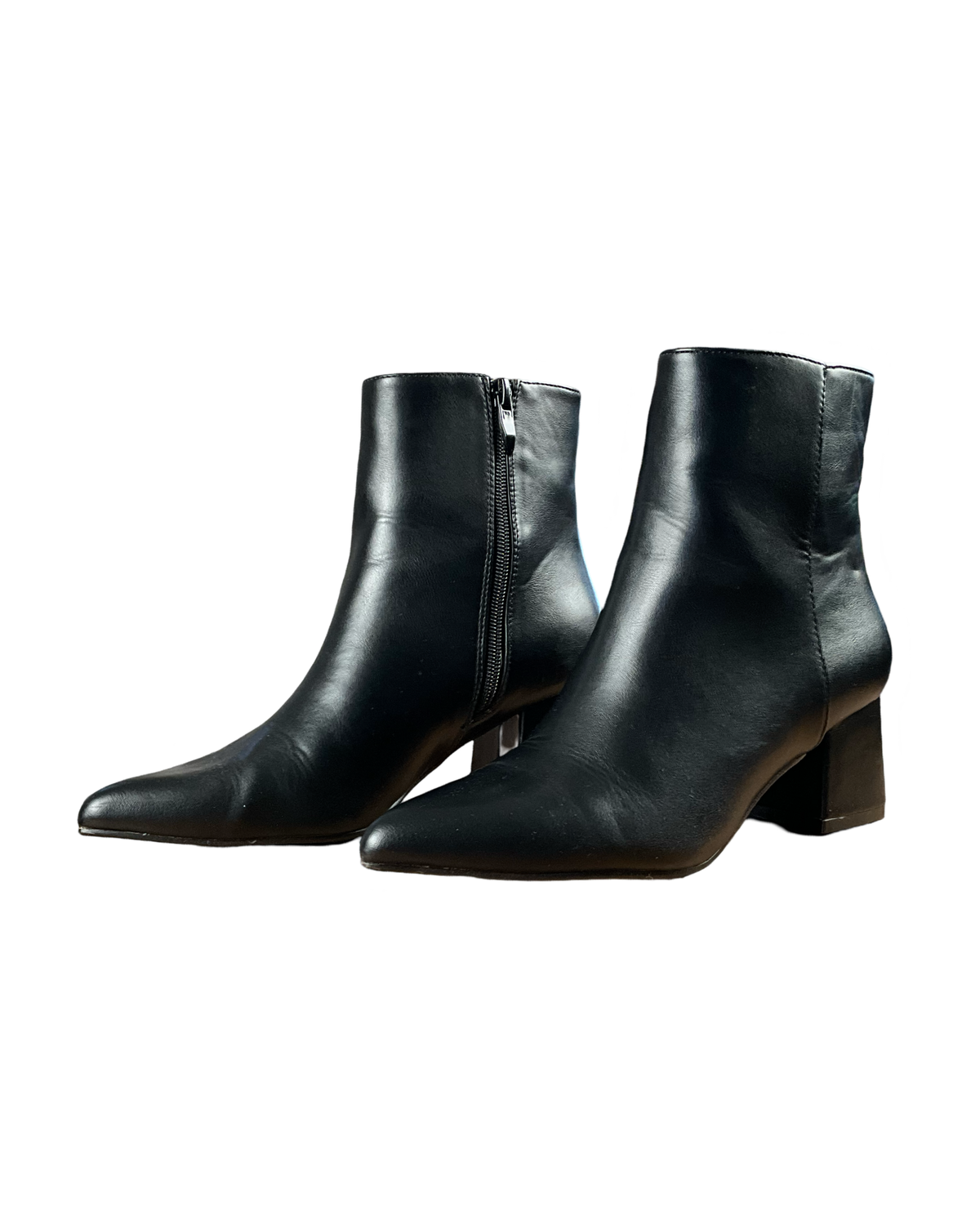 Botte noir en cuir vegan