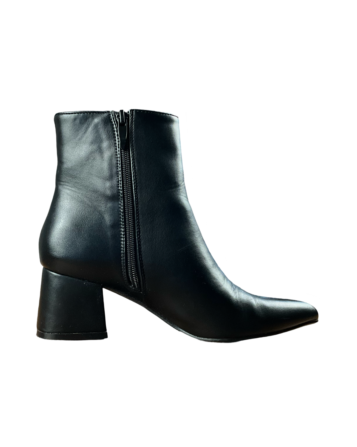 Botte noir en cuir vegan