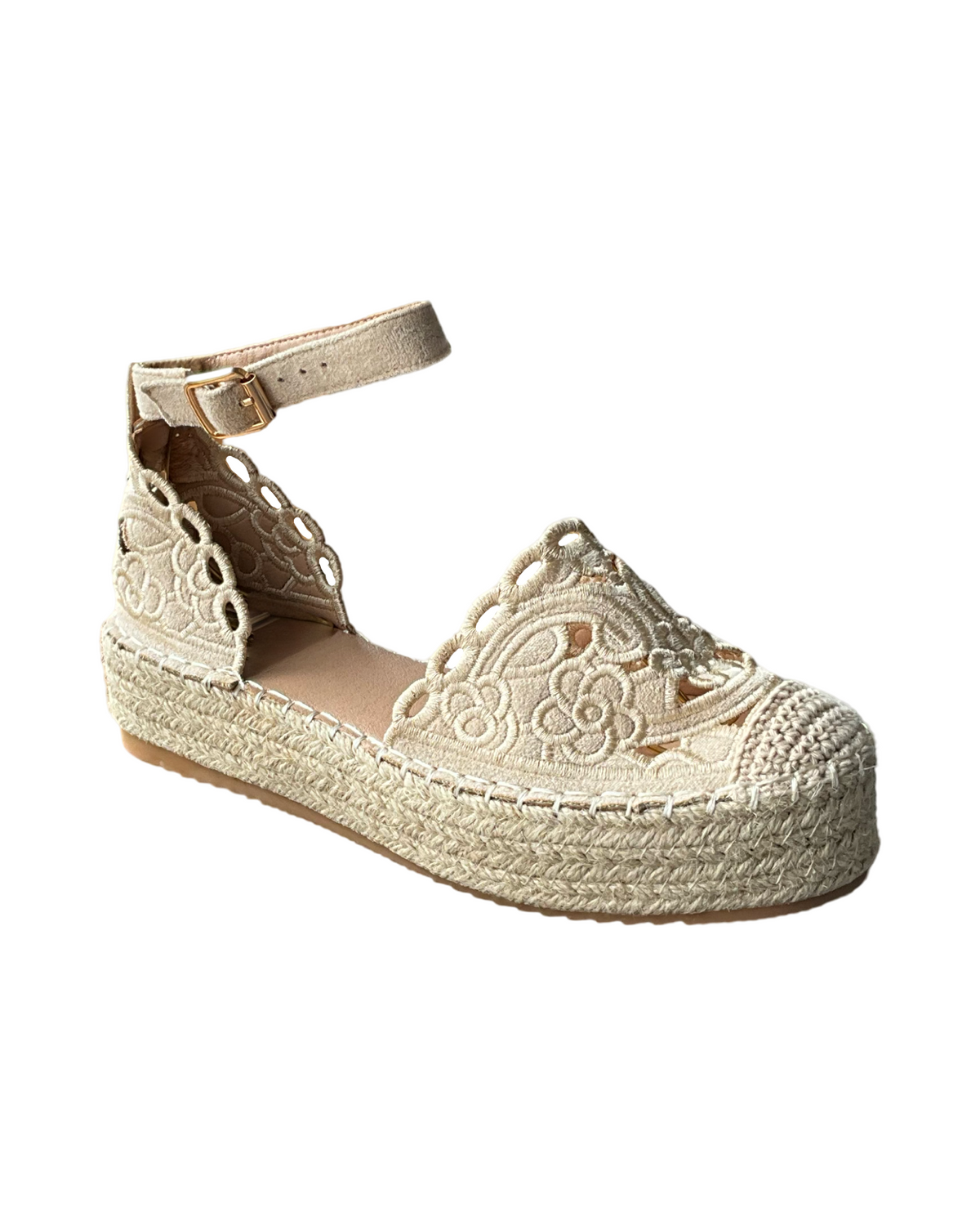 Sandale beige pour femme.