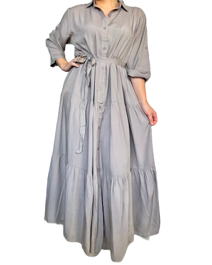 Robe longue moka pour femme