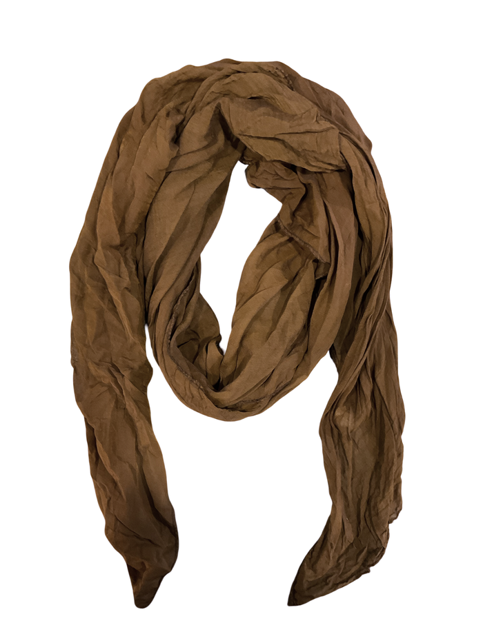 Foulard brun 20% soie pour femme