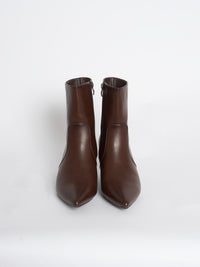 Botte brune en cuir végan