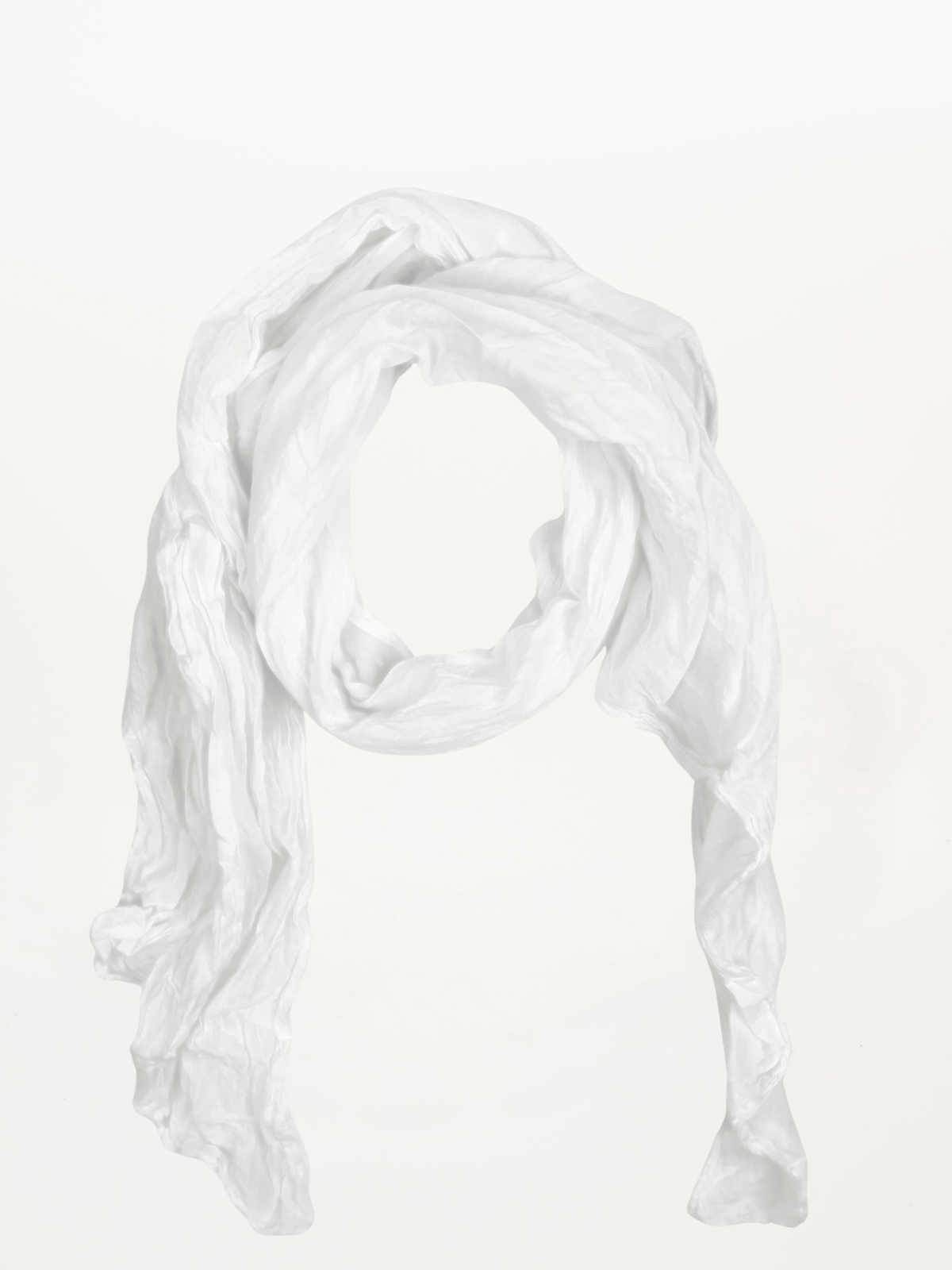 Foulard blanc uni 100% coton