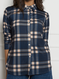 NEW - Chemise à carreaux bleus et beiges