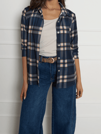 NEW - Chemise à carreaux bleus et beiges