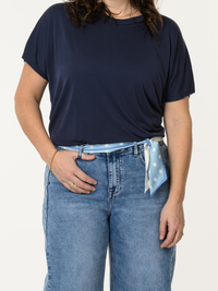 T-shirt marine à manches courtes