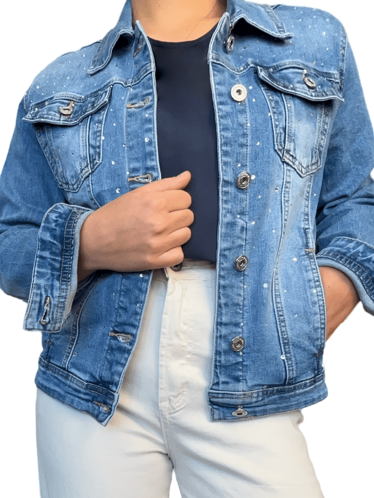 Jacket à manche longue avec brillants