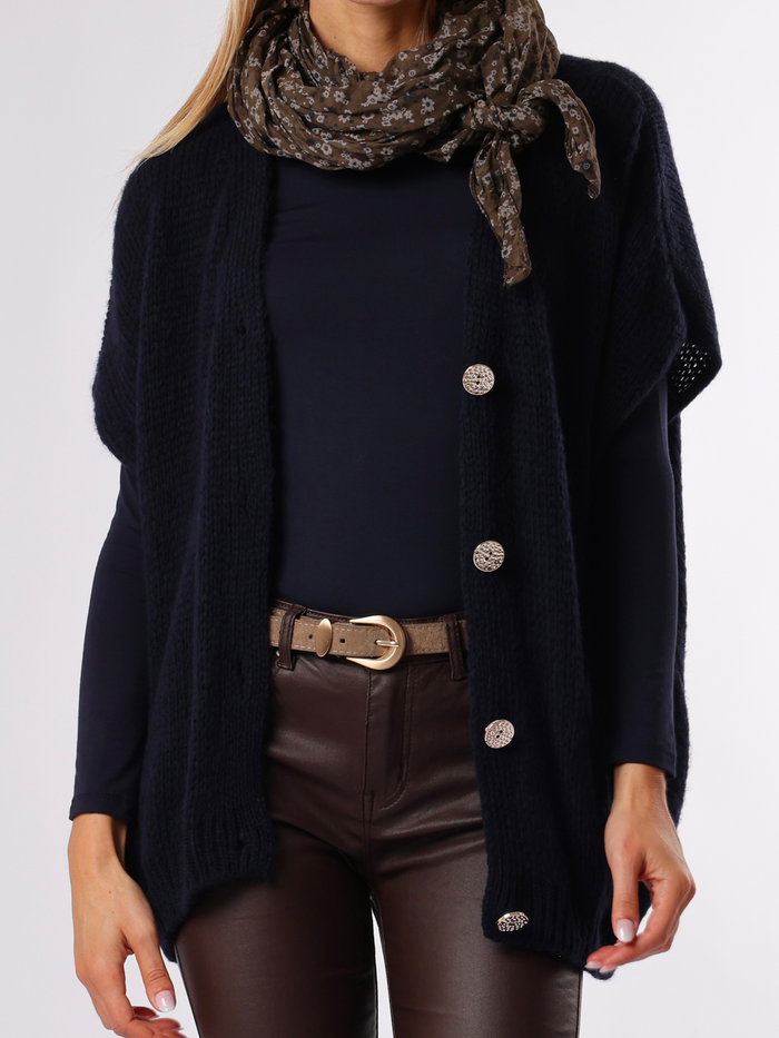 NEW - Veste marine à boutons dorés