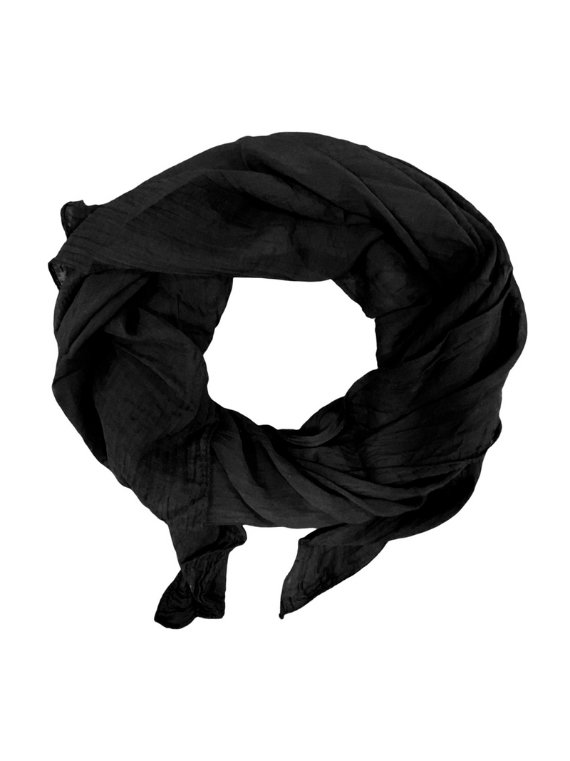 Foulard noir 100% coton