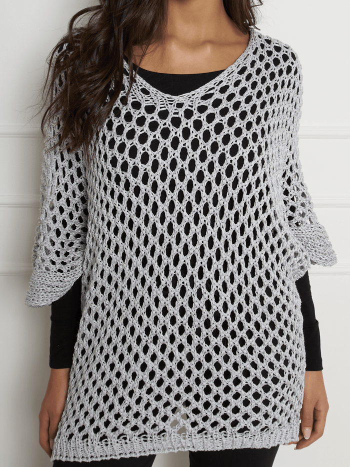 NEW - Chandail gris en crochet