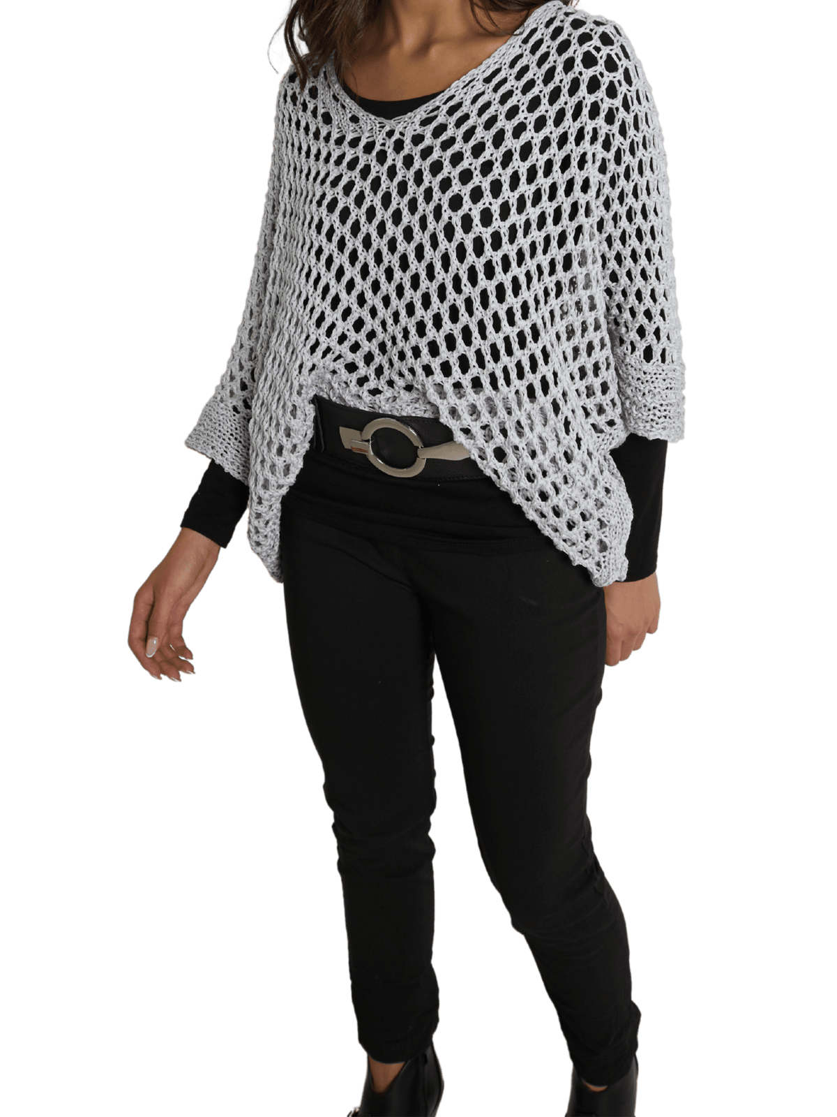 NEW - Chandail gris en crochet
