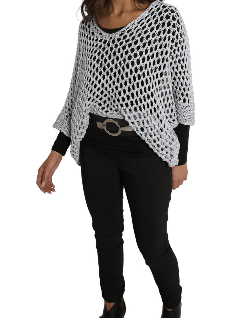 NEW - Chandail gris en crochet