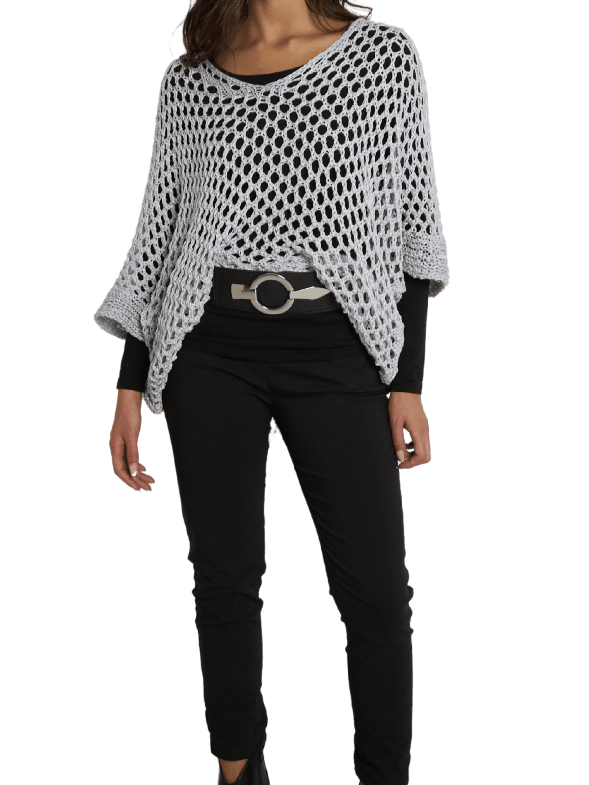 NEW - Chandail gris en crochet