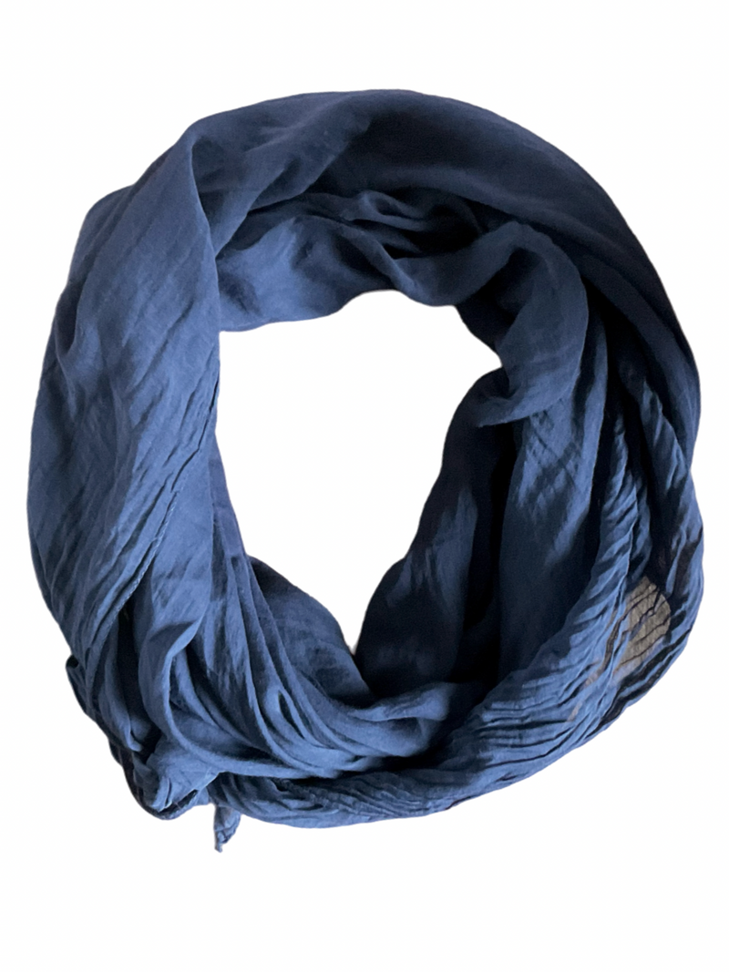 Foulard bleu marin 100% Coton