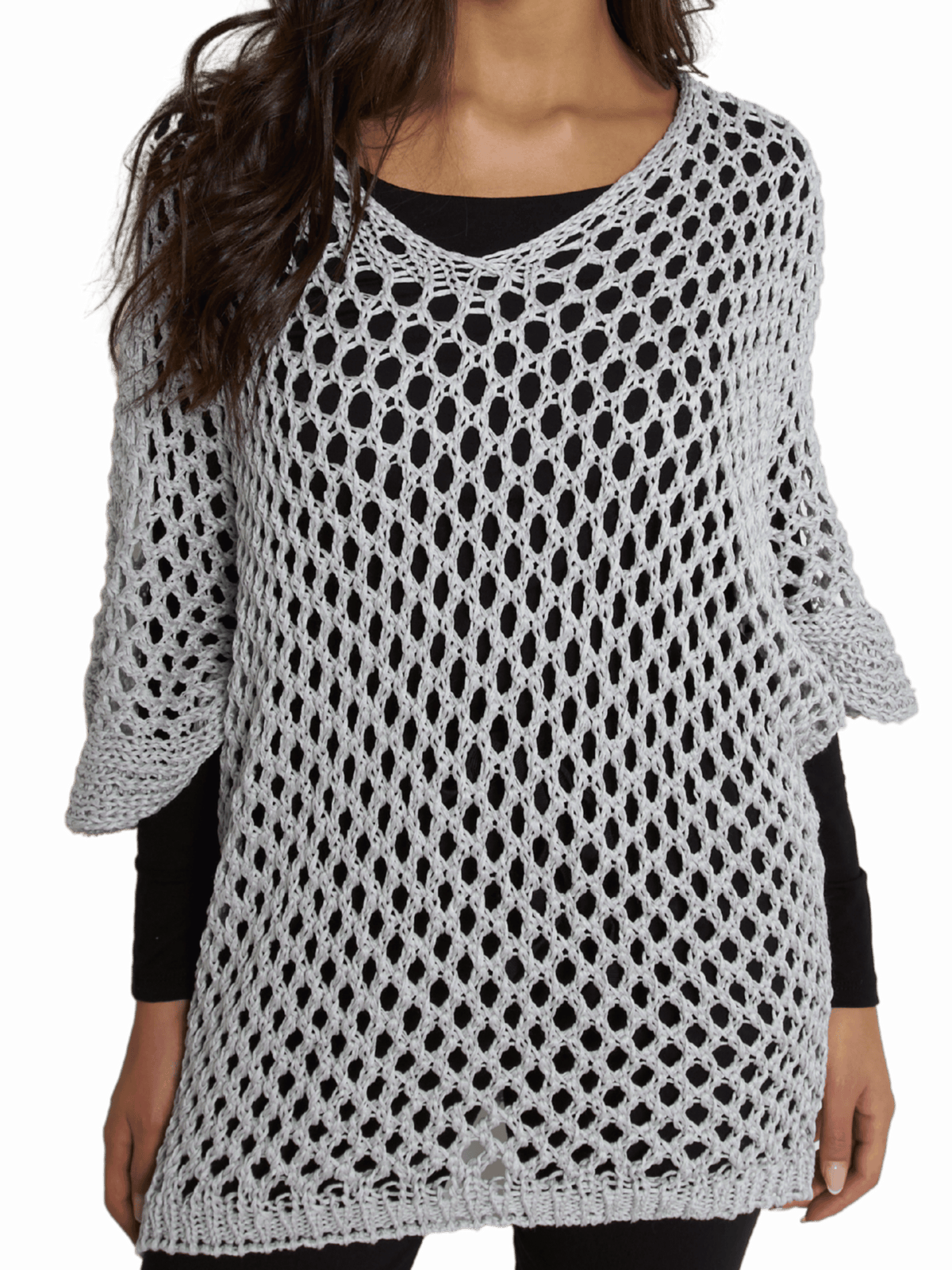 NEW - Chandail gris en crochet