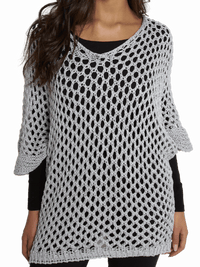 NEW - Chandail gris en crochet