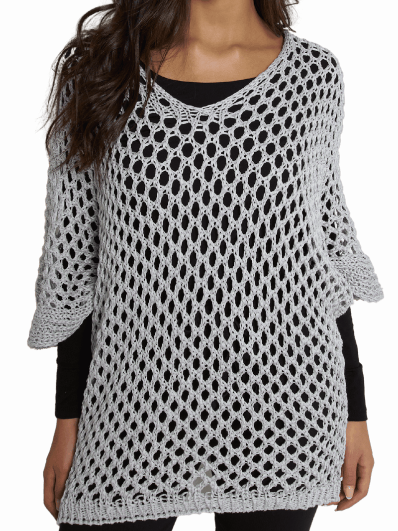 NEW - Chandail gris en crochet