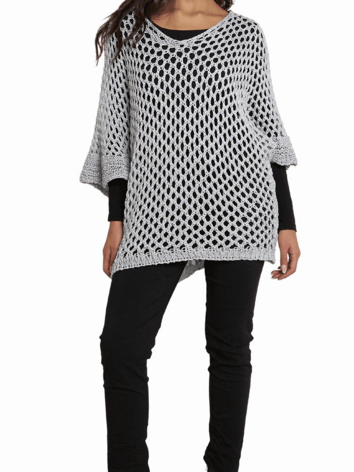 NEW - Chandail gris en crochet
