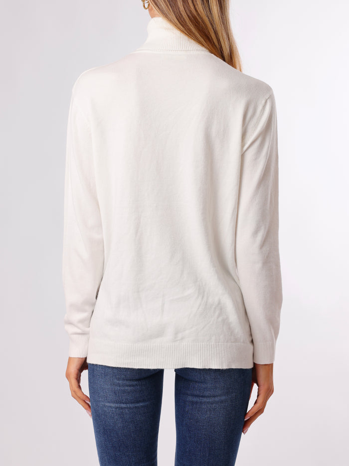 NEW - Chandail col roulé manche longue blanc cassé
