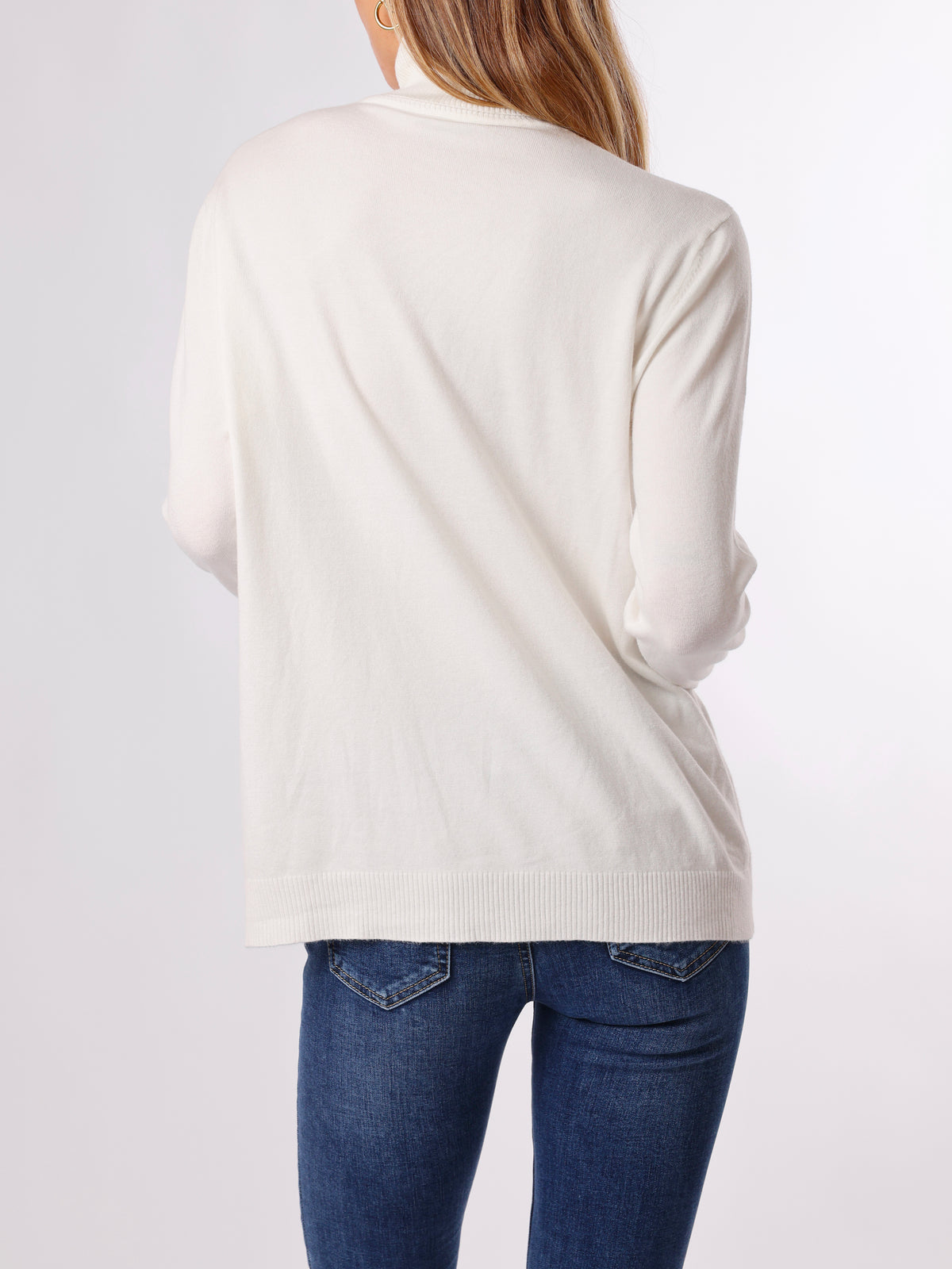 NEW - Chandail col roulé manche longue blanc cassé