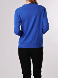 NEW - Veste boutonnée bleue électrique