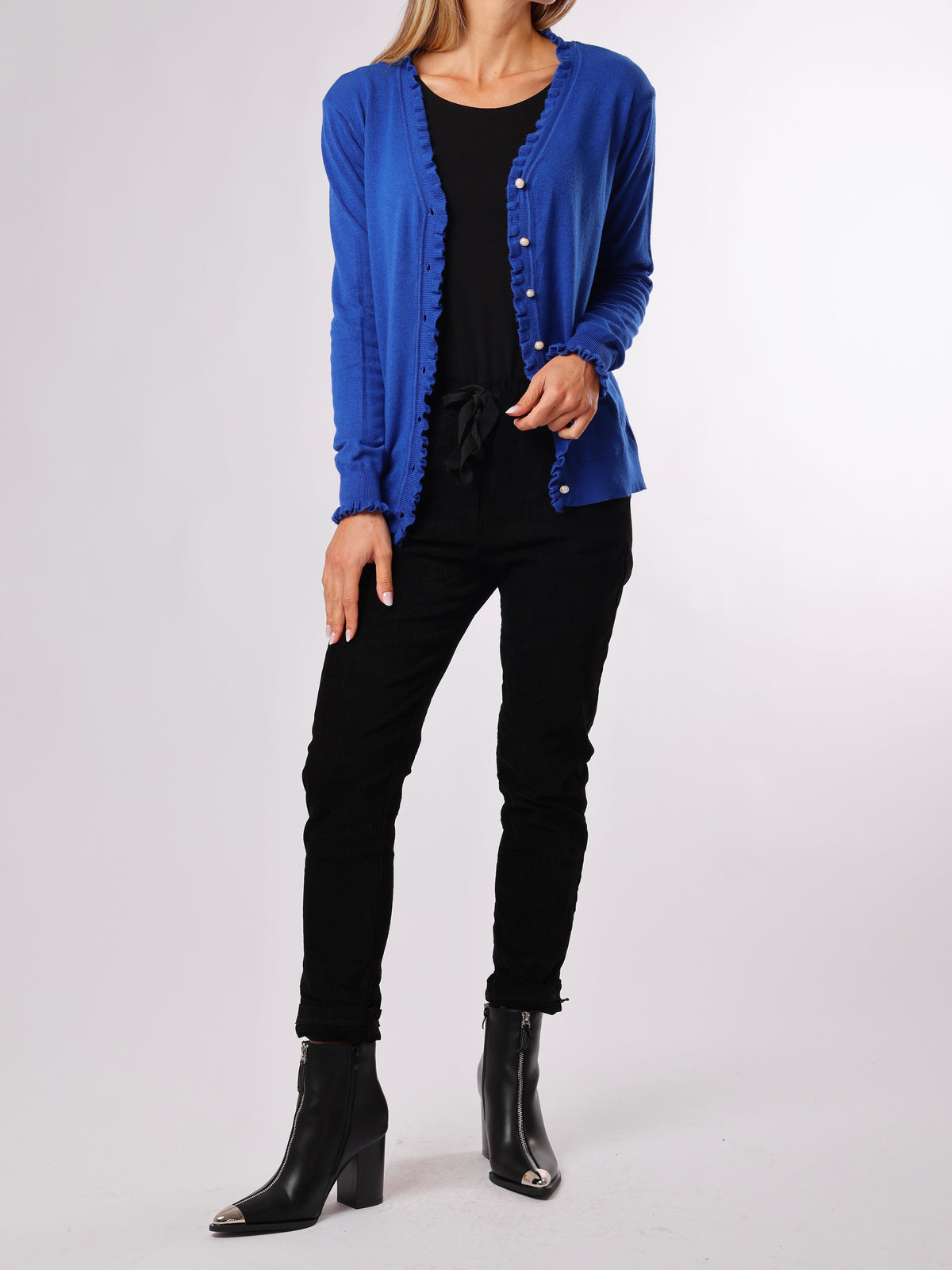 NEW - Veste boutonnée bleue électrique