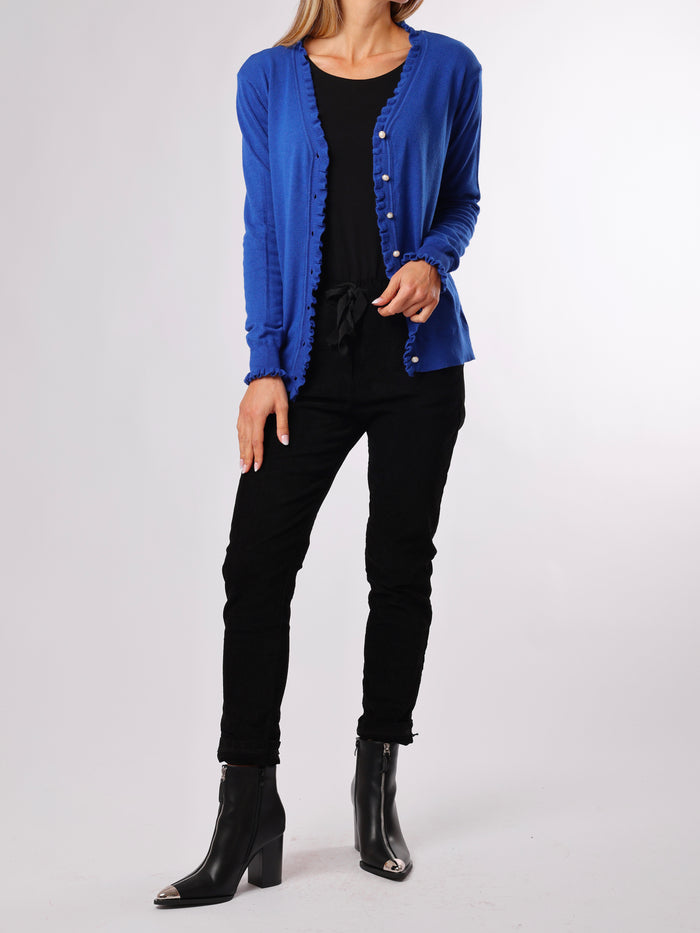 NEW - Veste boutonnée bleue électrique