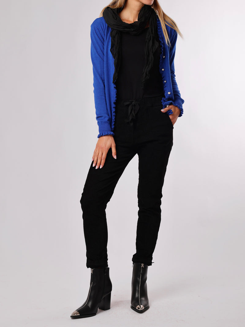 NEW - Veste boutonnée bleue électrique