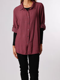NEW - Chemise bourgogne avec dos en crochet