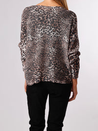 NEW - Chandail en mailles à motifs de léopard