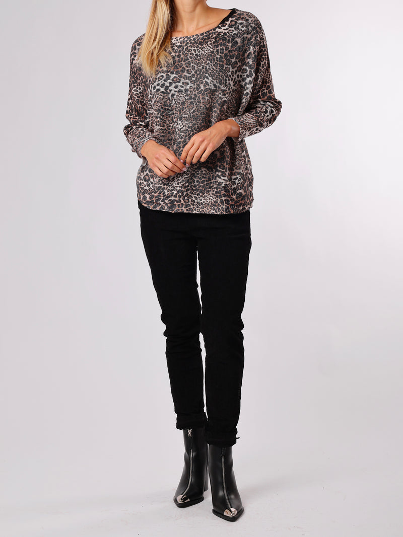 NEW - Chandail en mailles à motifs de léopard