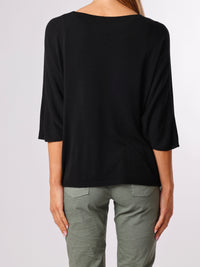 NEW - Chandail noir à motifs floraux