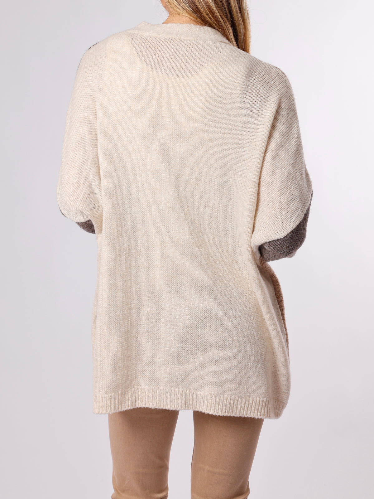 NEW - Veste beige et brun en tricot