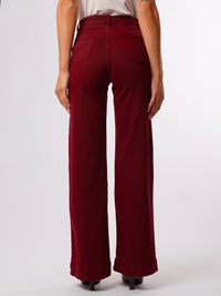 NEW - Jeans bourgogne avec poches appliquées