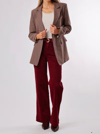 NEW - Jeans bourgogne avec poches appliquées