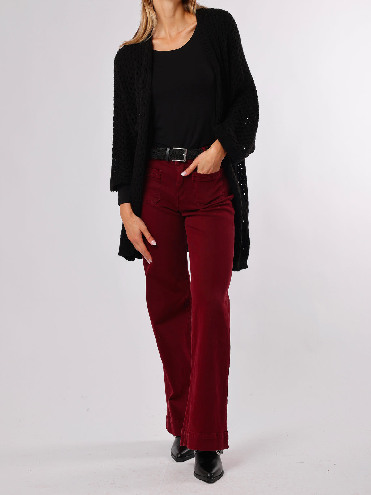 NEW - Cardigan noire en mailles
