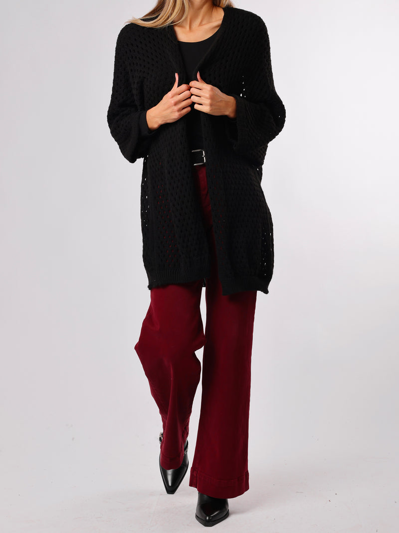NEW - Cardigan noire en mailles