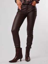 NEW - Pantalon brun en similicuir