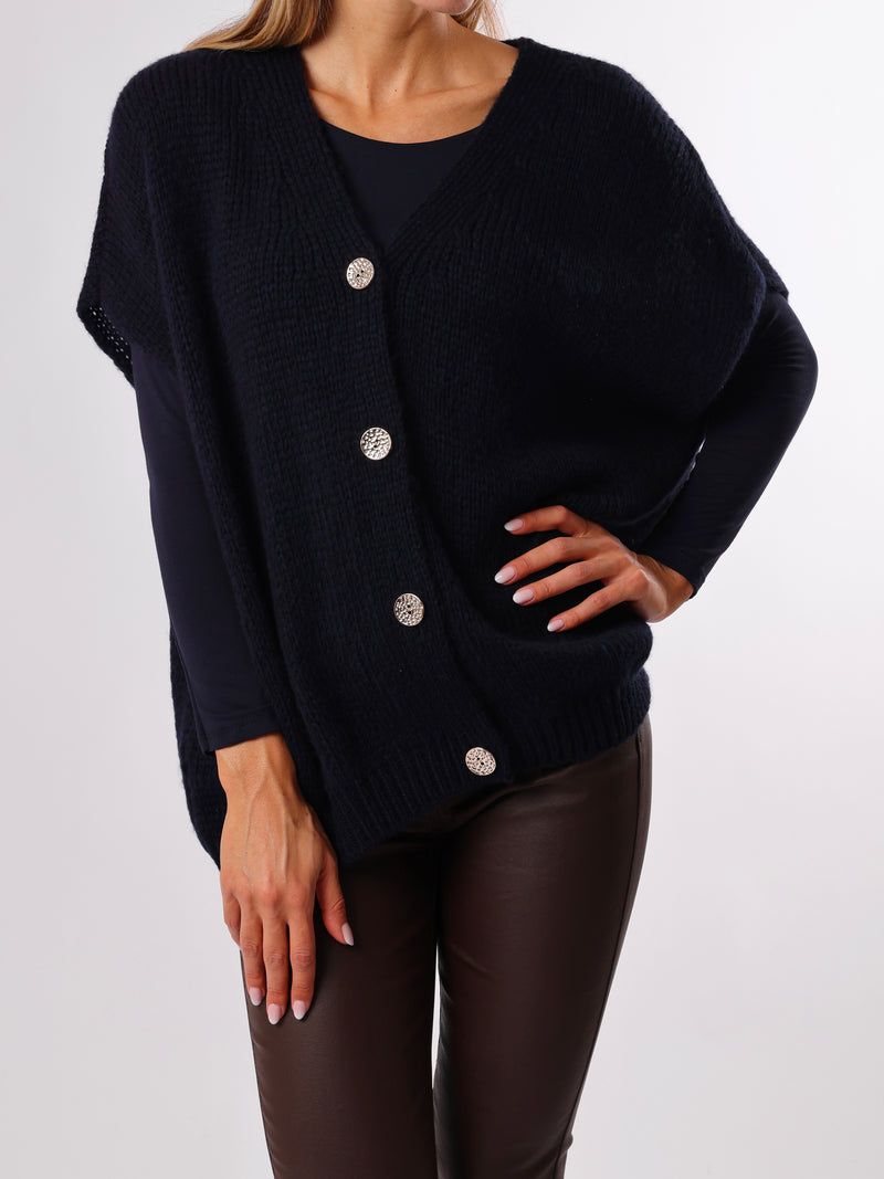 NEW - Veste marine à boutons dorés