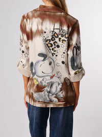 NEW - Veston beige avec imprimé de Snoopy