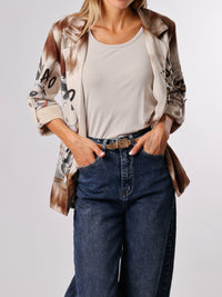 NEW - Veston beige avec imprimé de Snoopy