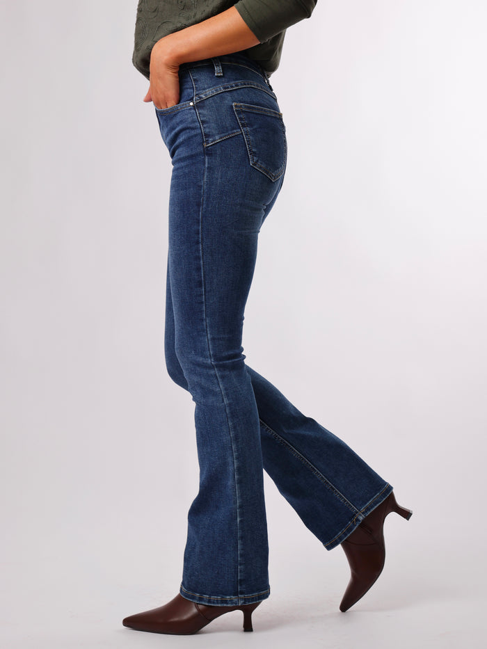 NEW - Jeans flare bleu moyen