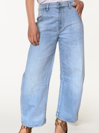 Jeans baggy bleu délavé 7/8
