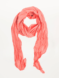 Foulard corail uni 100% coton